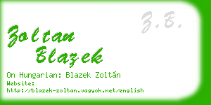 zoltan blazek business card